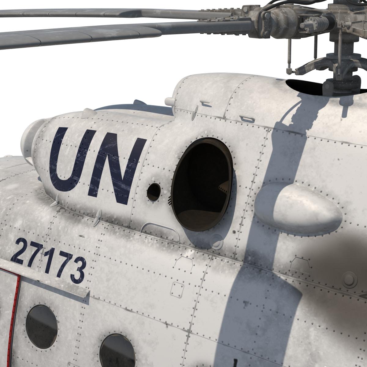 3D Mi 8 Hip United Nations Medium Transport Helicopter