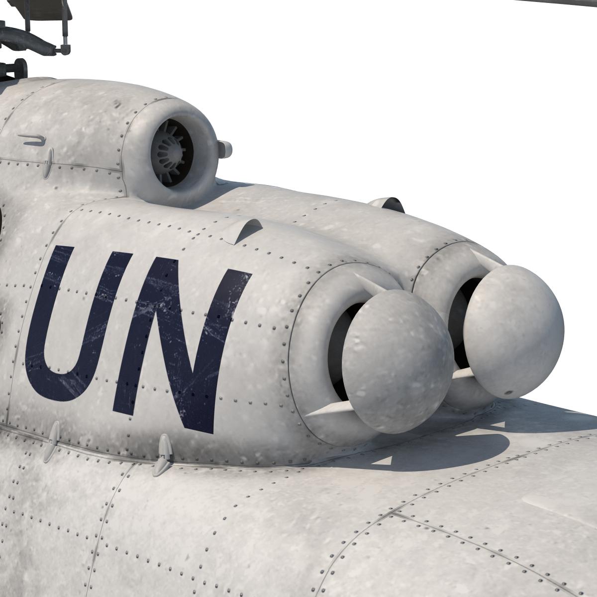 3D Mi 8 Hip United Nations Medium Transport Helicopter