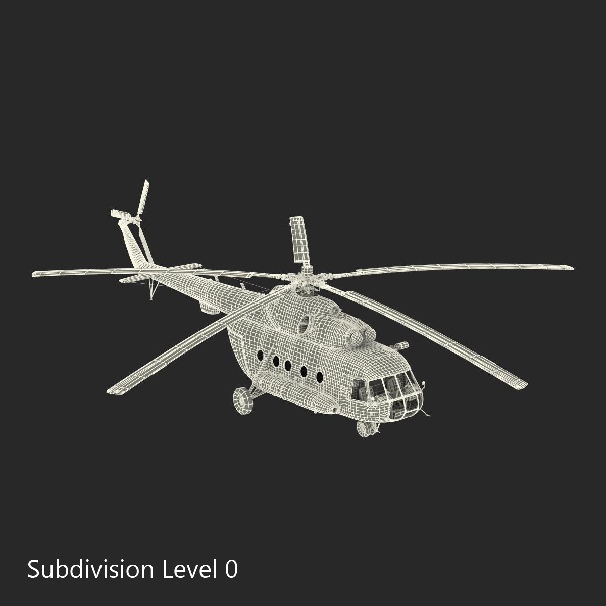 3D Mi 8 Hip United Nations Medium Transport Helicopter