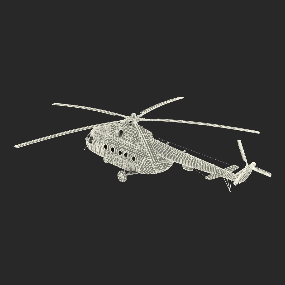 3D Mi 8 Hip United Nations Medium Transport Helicopter