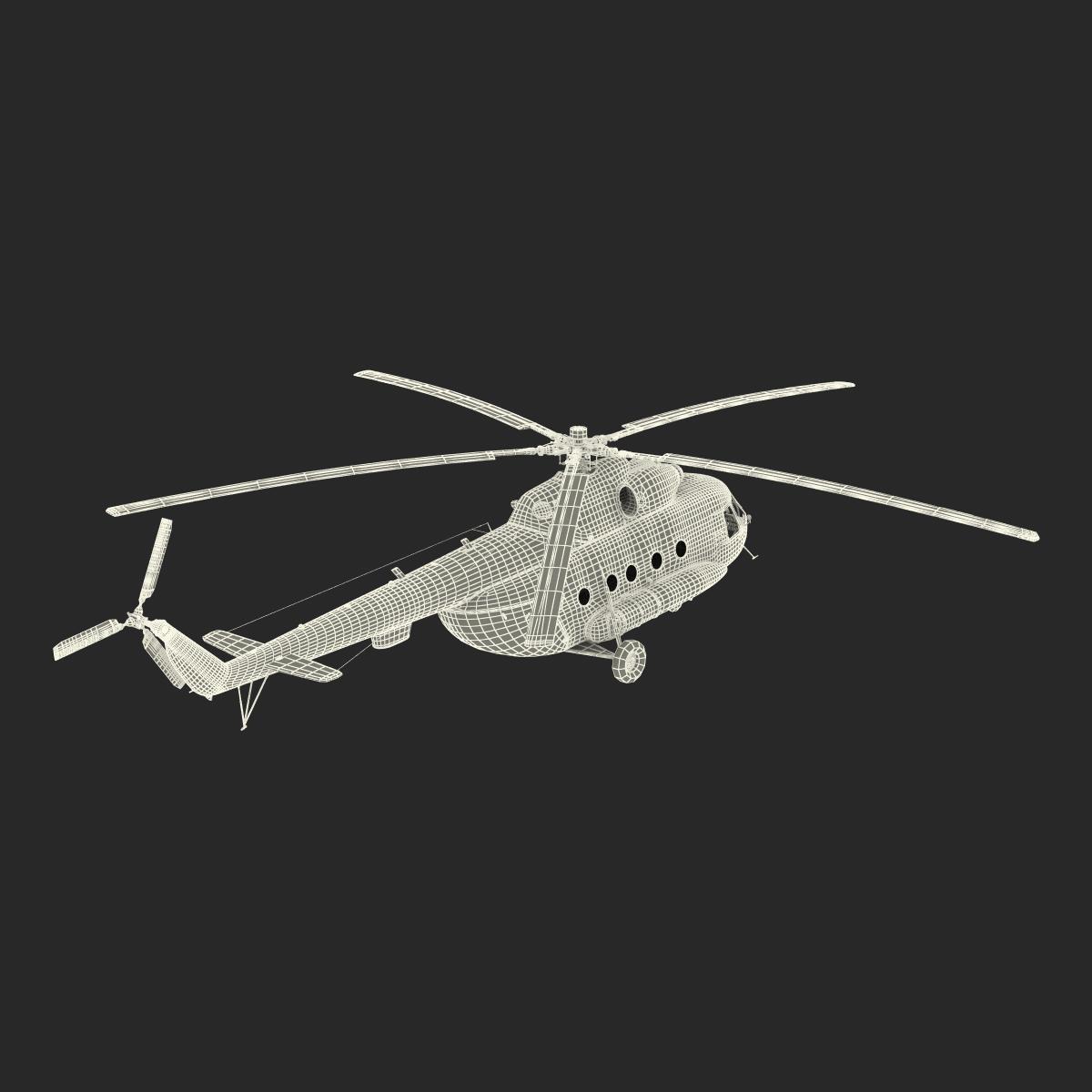 3D Mi 8 Hip United Nations Medium Transport Helicopter