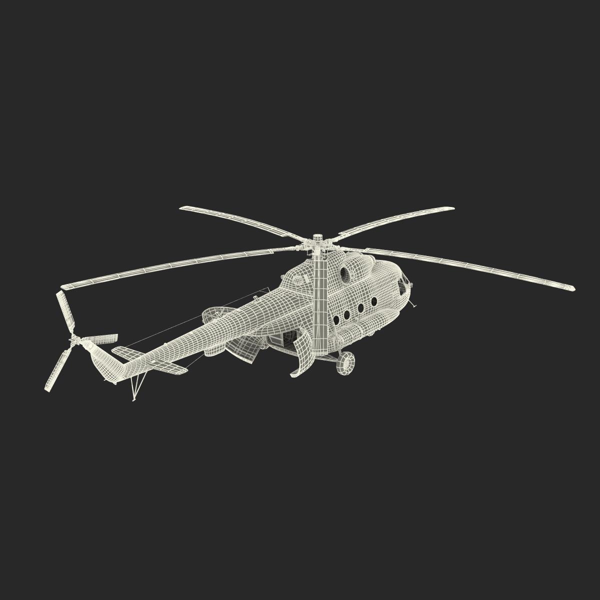 3D Mi 8 Hip United Nations Medium Transport Helicopter