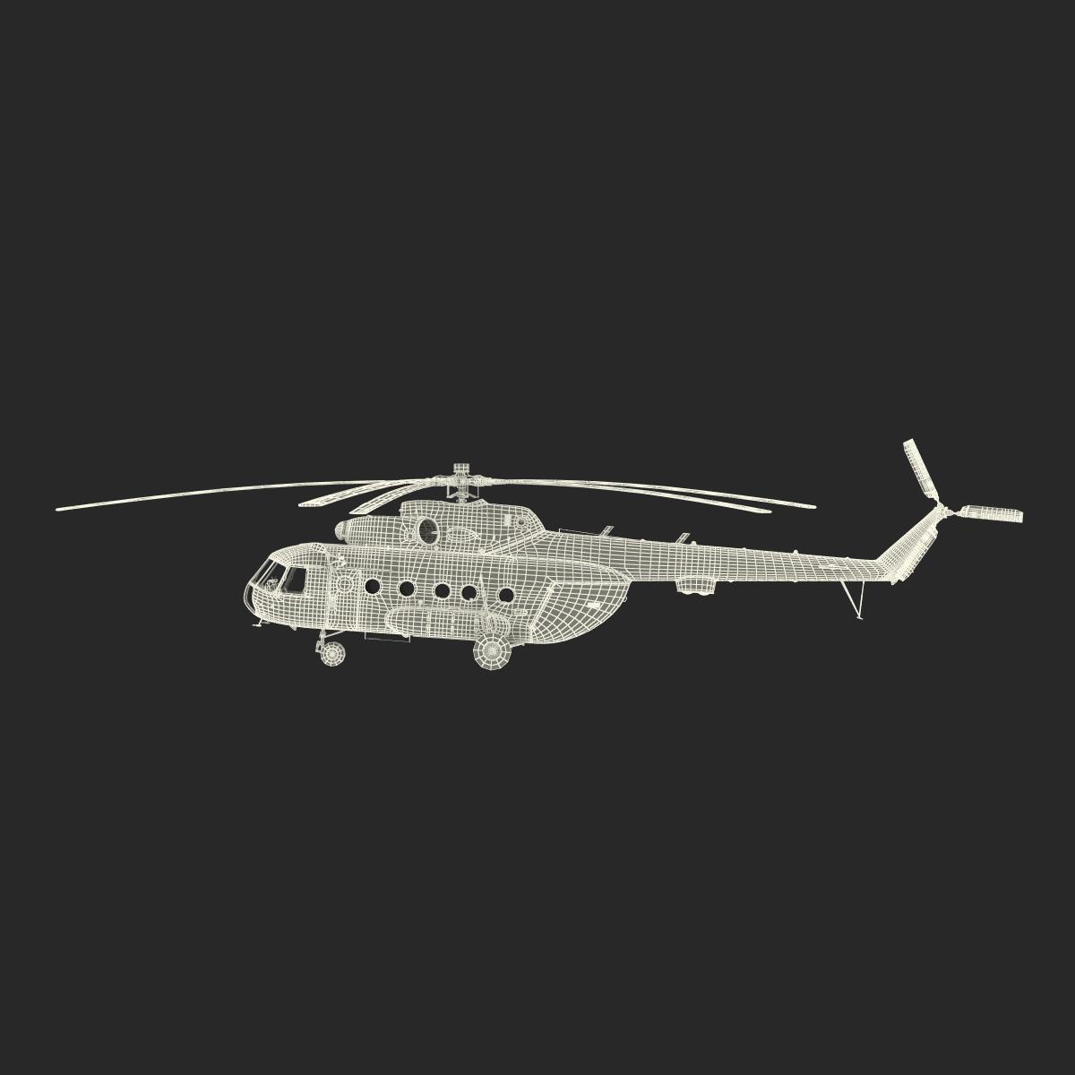 3D Mi 8 Hip United Nations Medium Transport Helicopter