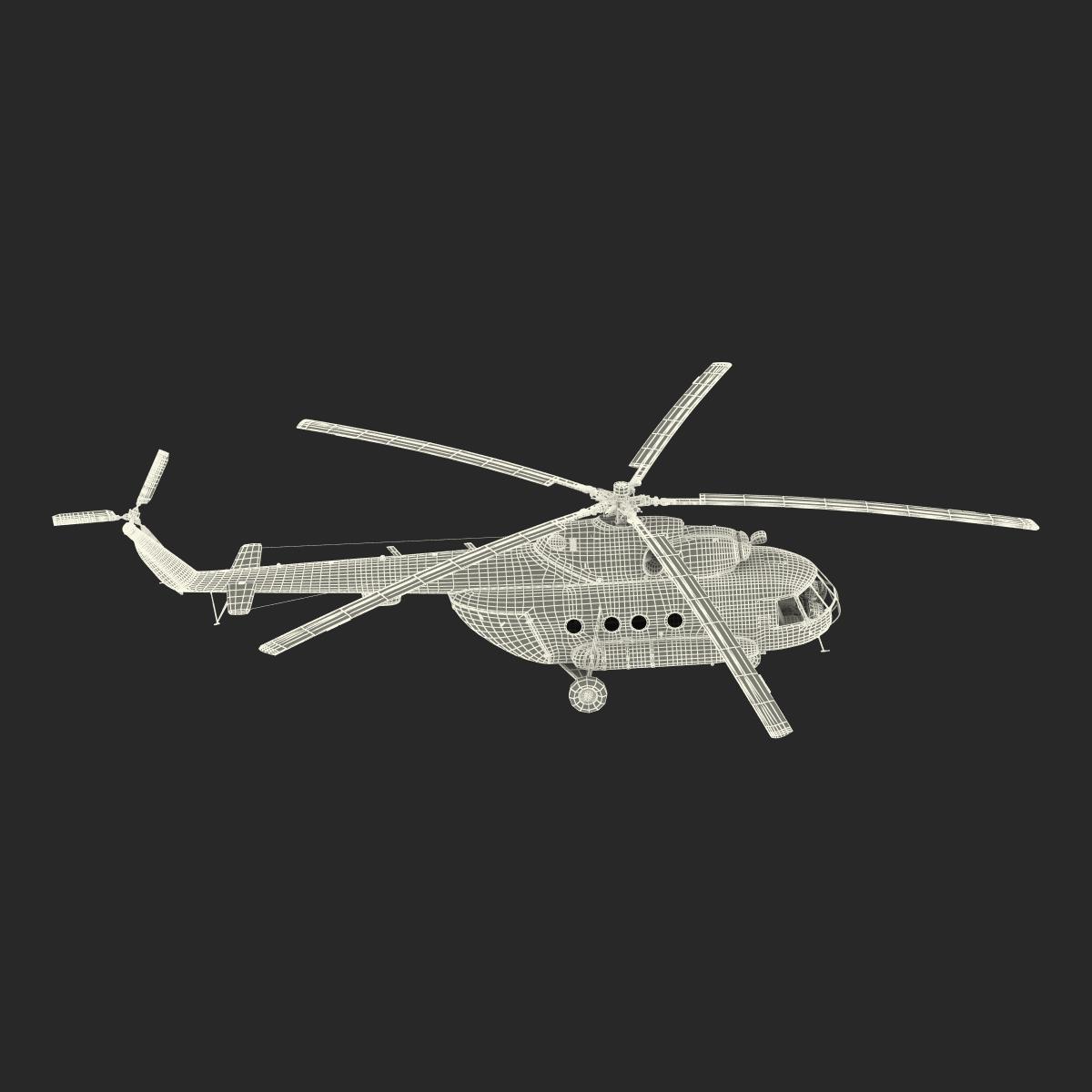 3D Mi 8 Hip United Nations Medium Transport Helicopter