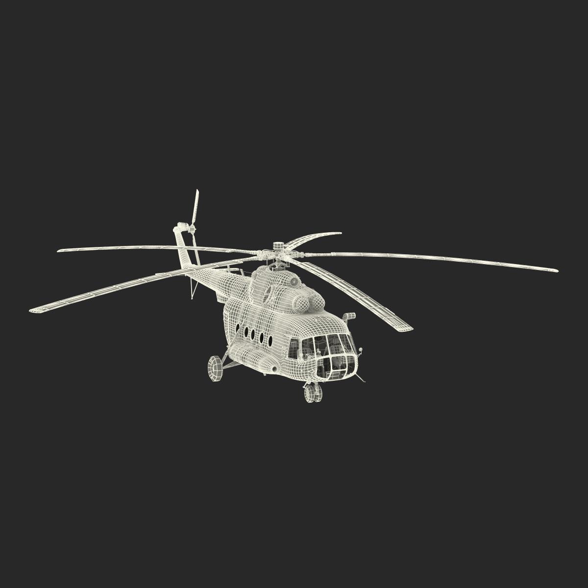 3D Mi 8 Hip United Nations Medium Transport Helicopter