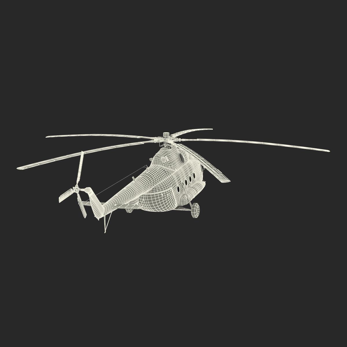 3D Mi 8 Hip United Nations Medium Transport Helicopter