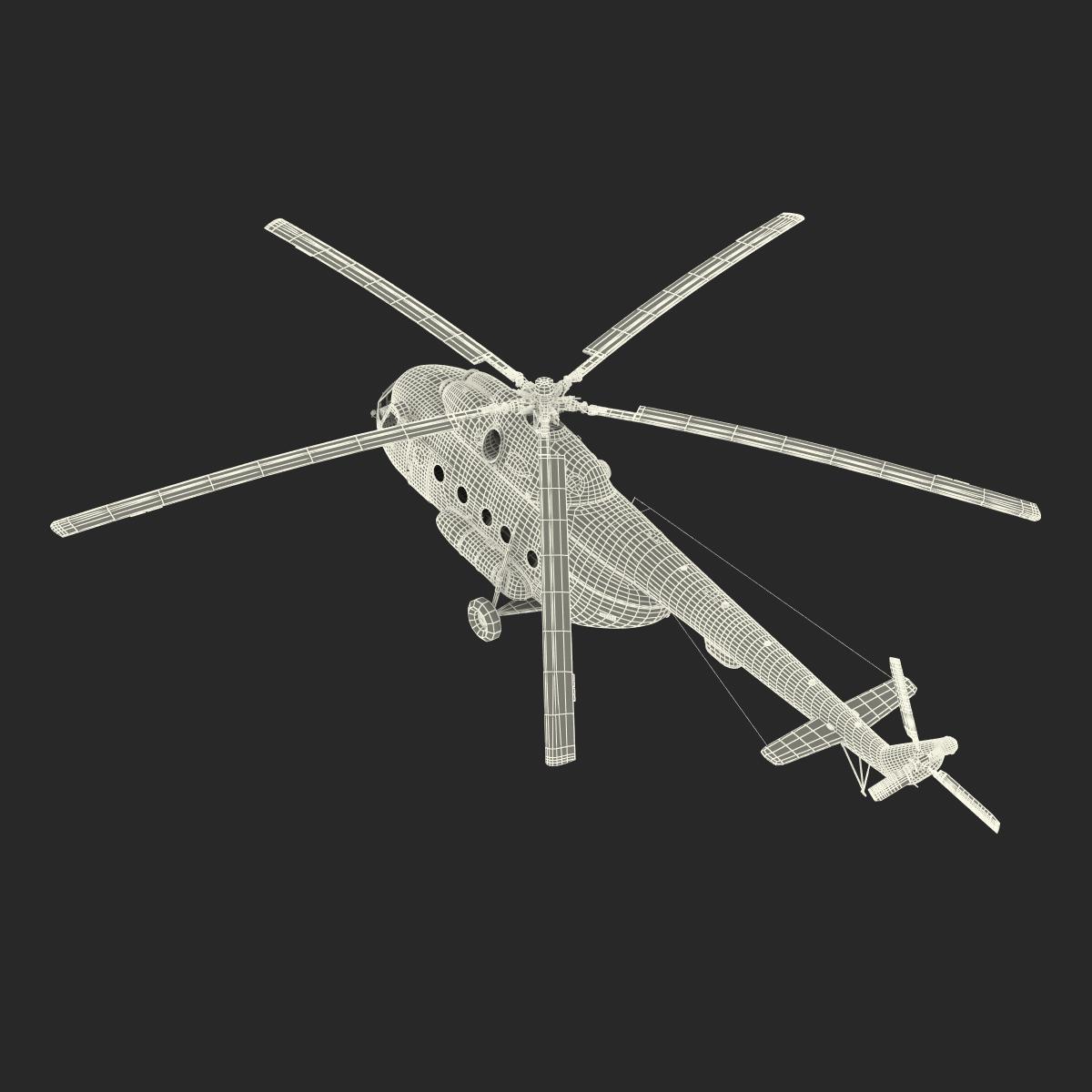 3D Mi 8 Hip United Nations Medium Transport Helicopter