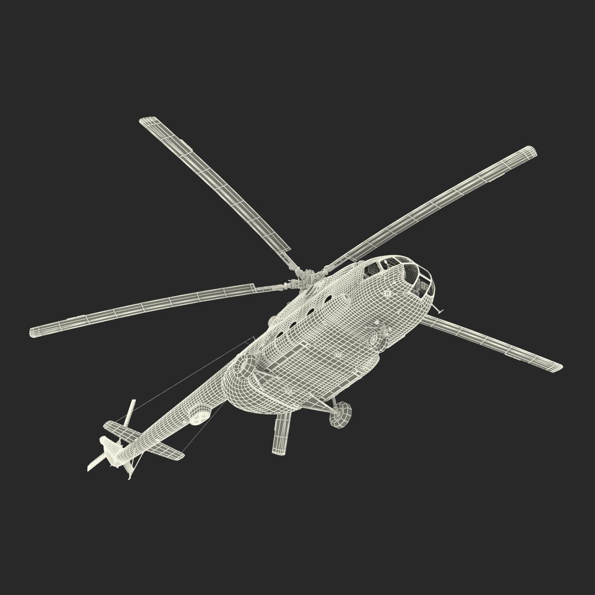 3D Mi 8 Hip United Nations Medium Transport Helicopter