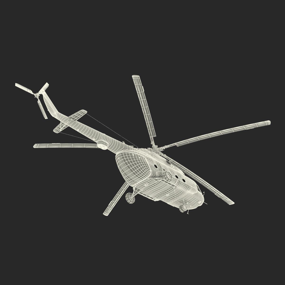 3D Mi 8 Hip United Nations Medium Transport Helicopter