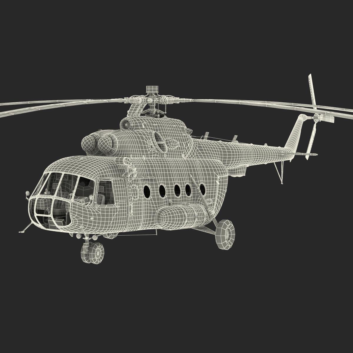 3D Mi 8 Hip United Nations Medium Transport Helicopter