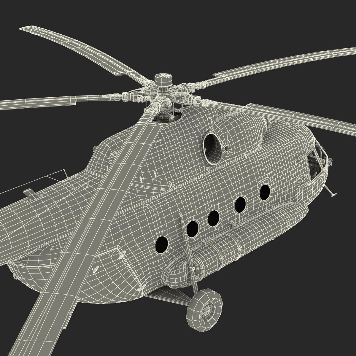 3D Mi 8 Hip United Nations Medium Transport Helicopter