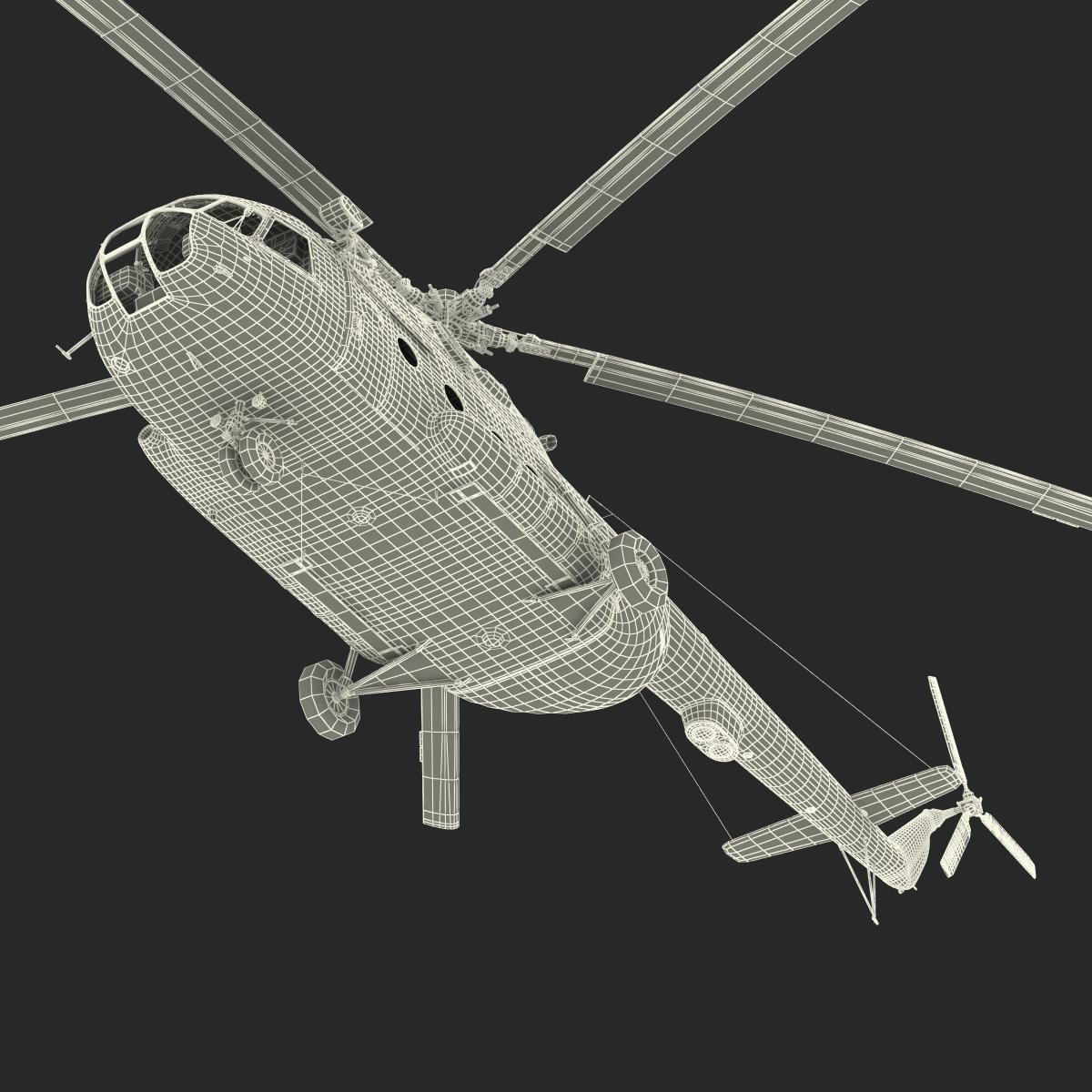 3D Mi 8 Hip United Nations Medium Transport Helicopter