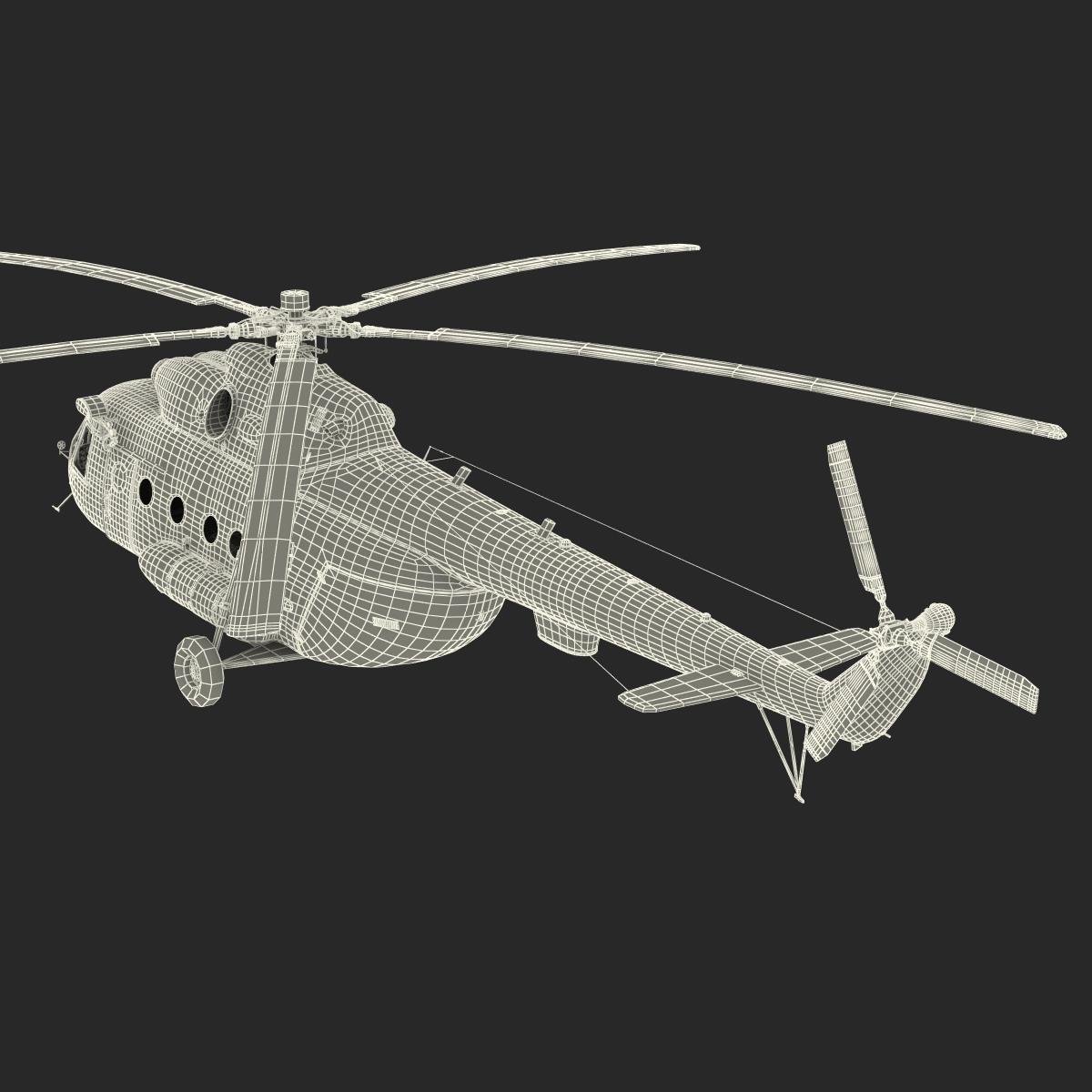 3D Mi 8 Hip United Nations Medium Transport Helicopter