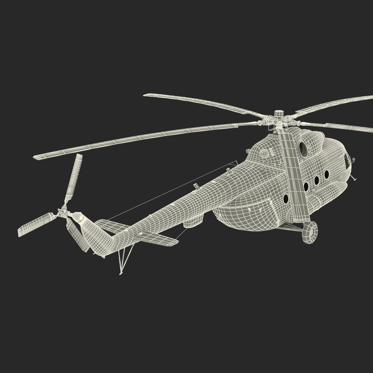 3D Mi 8 Hip United Nations Medium Transport Helicopter