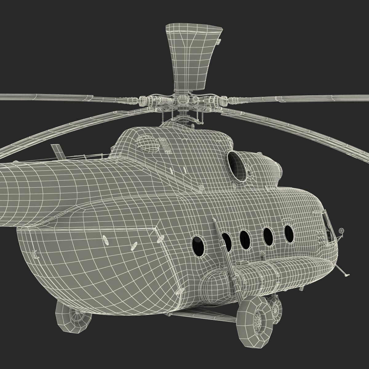 3D Mi 8 Hip United Nations Medium Transport Helicopter