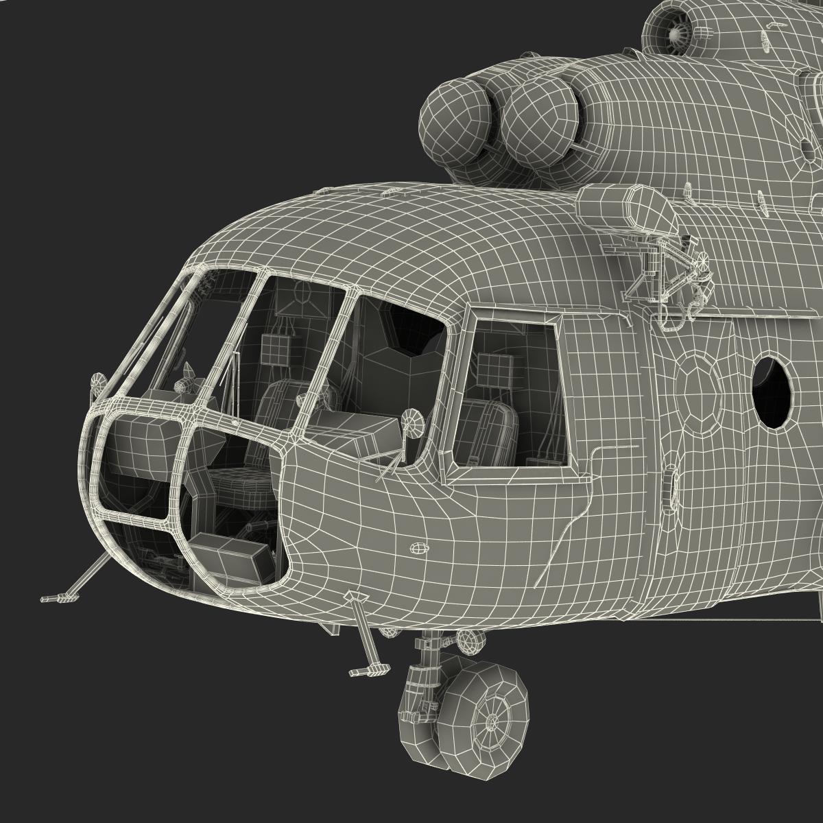 3D Mi 8 Hip United Nations Medium Transport Helicopter