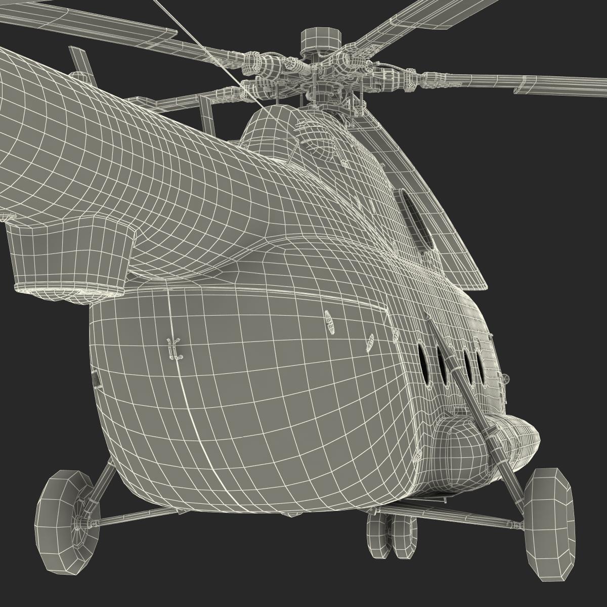 3D Mi 8 Hip United Nations Medium Transport Helicopter