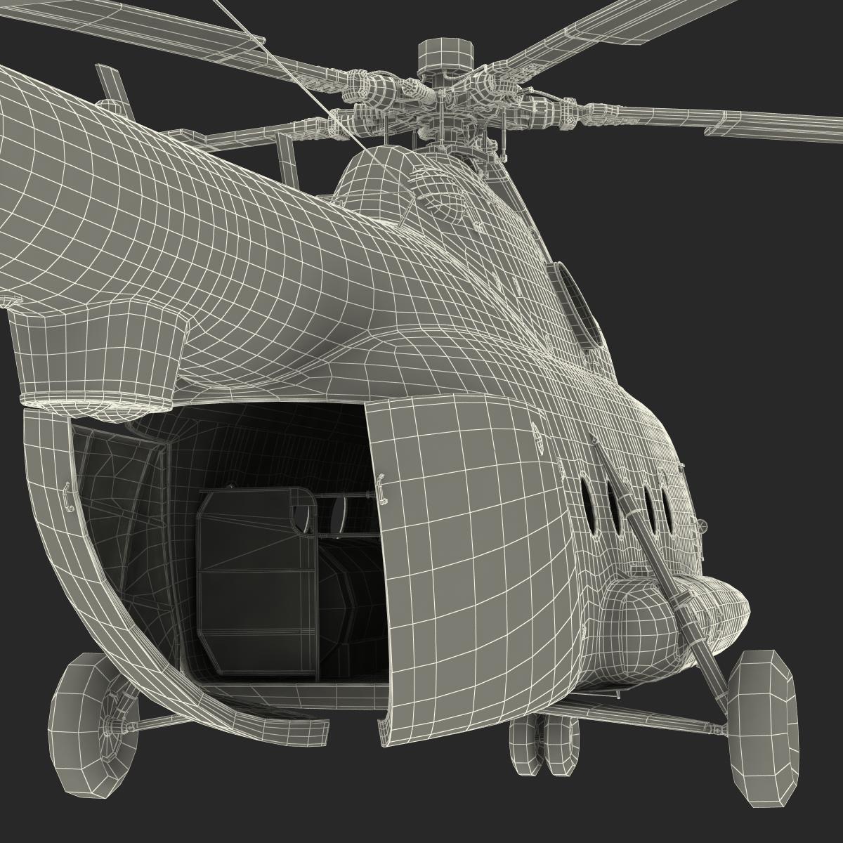 3D Mi 8 Hip United Nations Medium Transport Helicopter