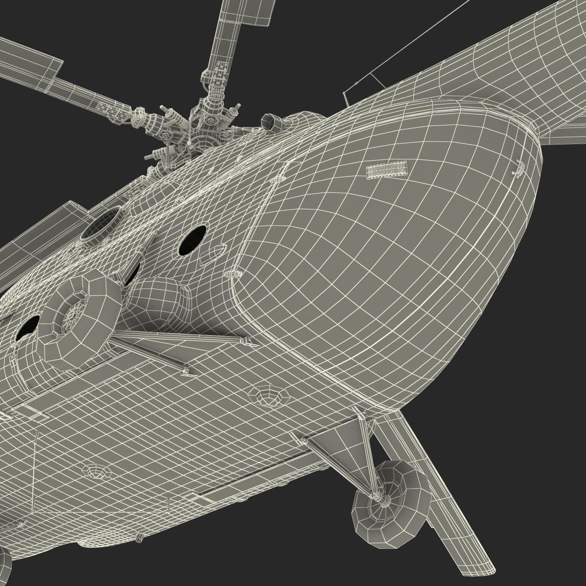 3D Mi 8 Hip United Nations Medium Transport Helicopter