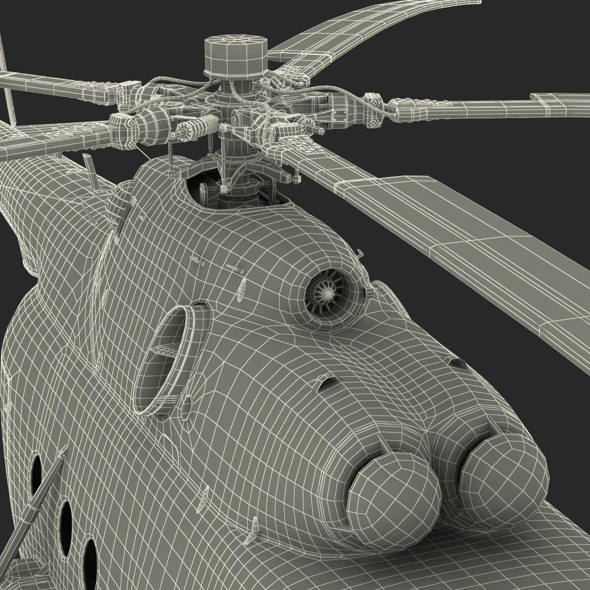 3D Mi 8 Hip United Nations Medium Transport Helicopter