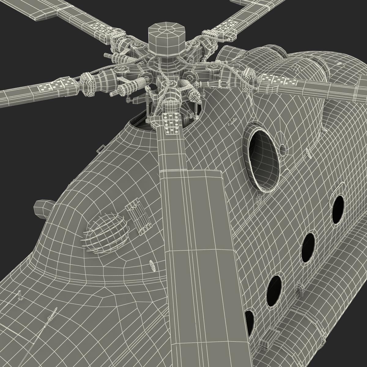 3D Mi 8 Hip United Nations Medium Transport Helicopter