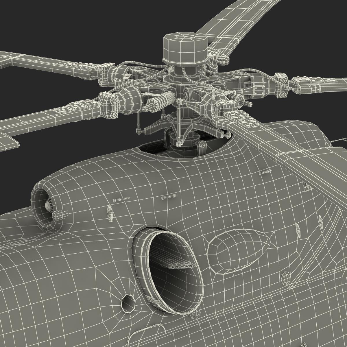 3D Mi 8 Hip United Nations Medium Transport Helicopter