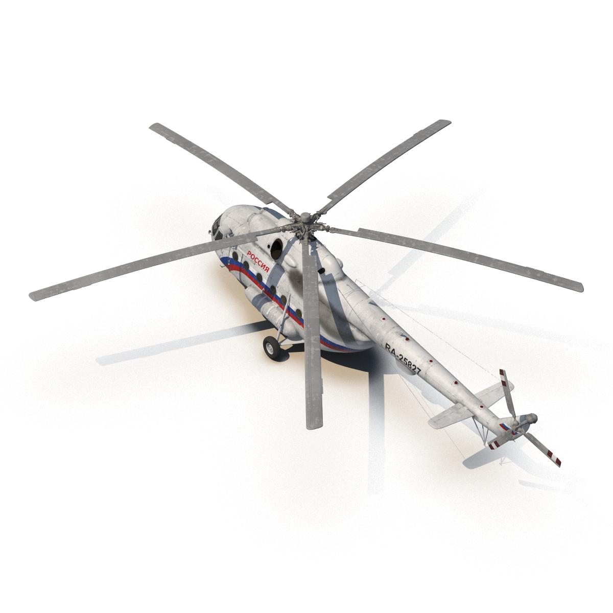 3D Mil Mi 8 Hip Russian Medium Transport Helicopter model