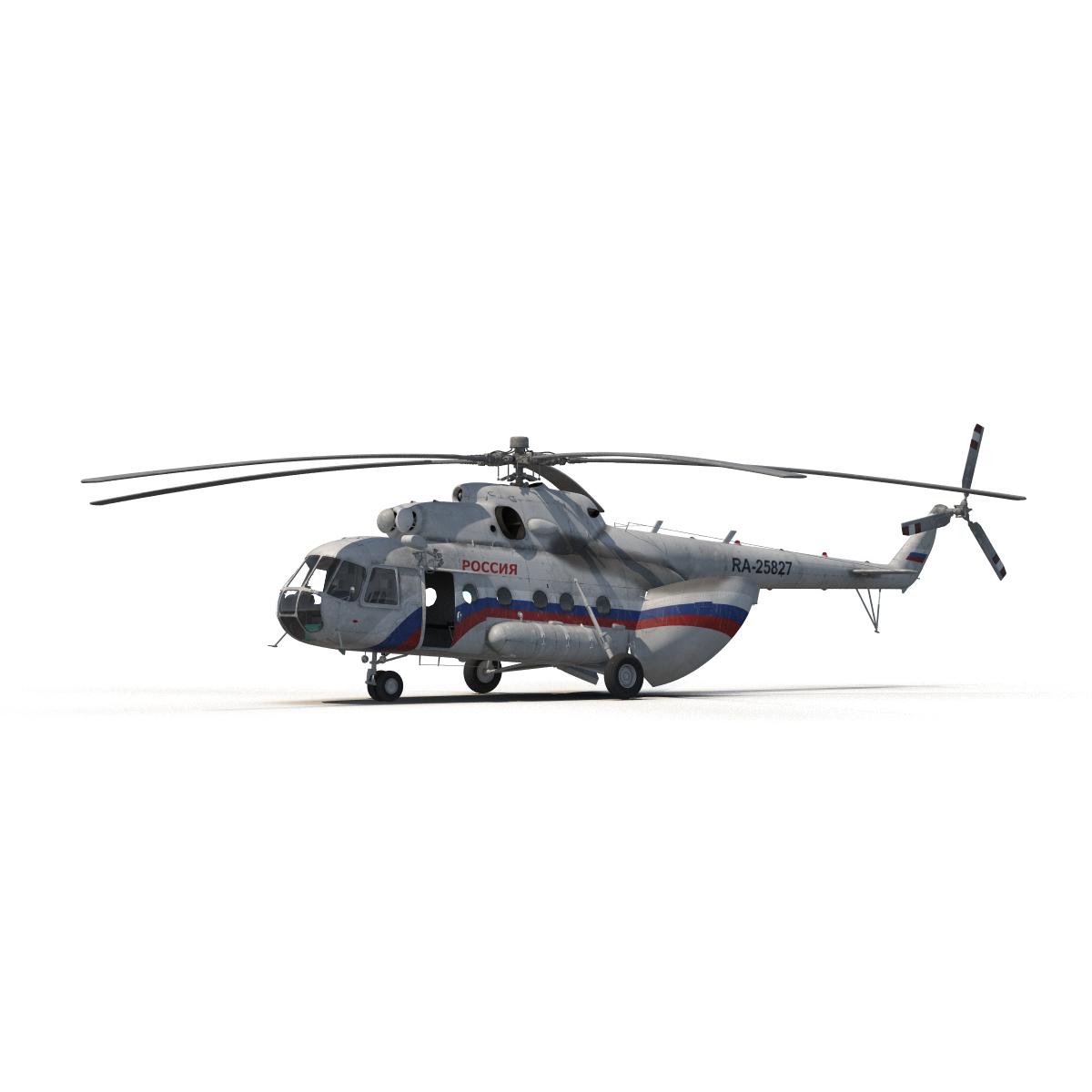 3D Mil Mi 8 Hip Russian Medium Transport Helicopter model