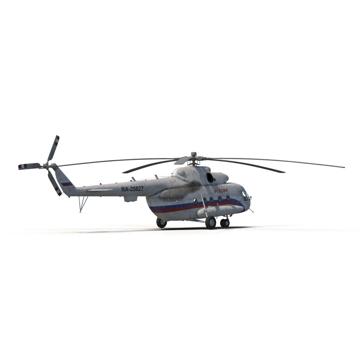 3D Mil Mi 8 Hip Russian Medium Transport Helicopter model