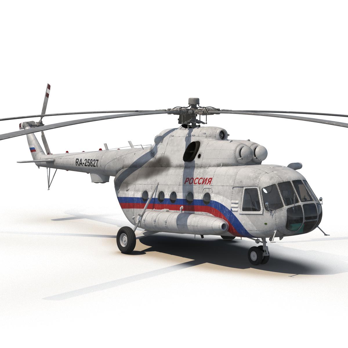 3D Mil Mi 8 Hip Russian Medium Transport Helicopter model