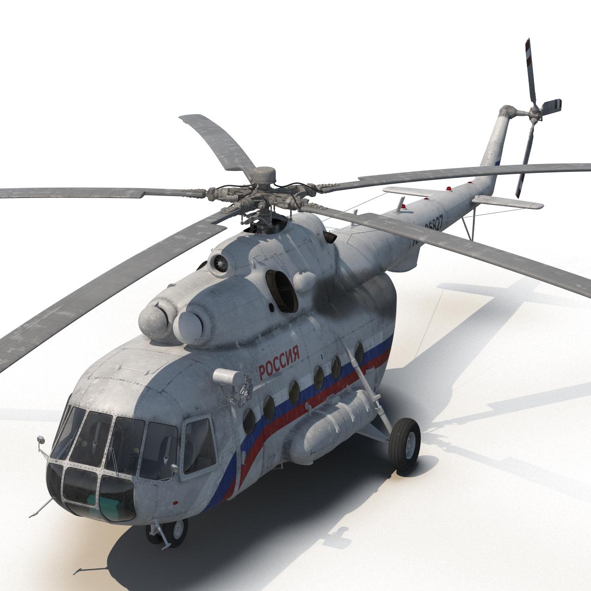 3D Mil Mi 8 Hip Russian Medium Transport Helicopter model