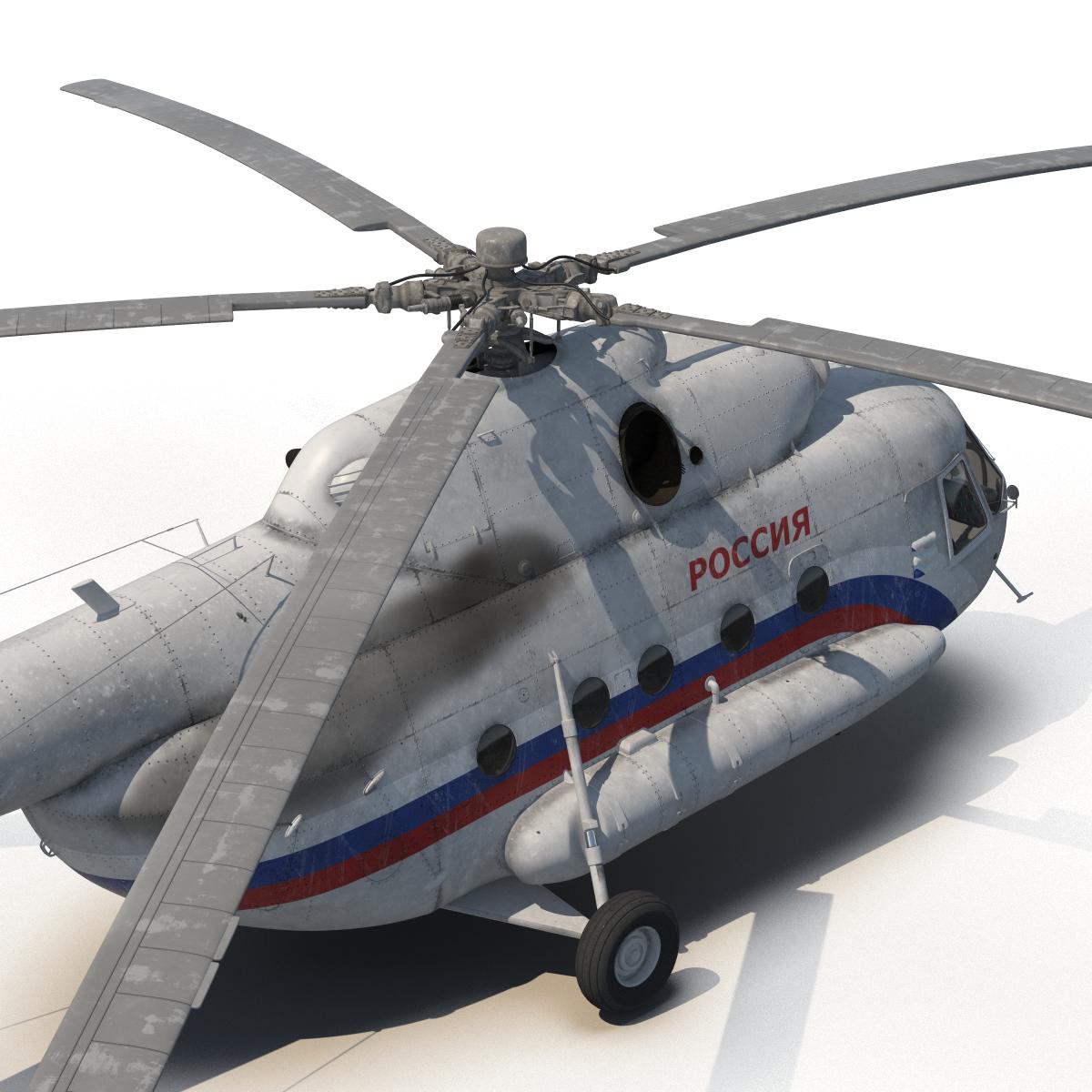 3D Mil Mi 8 Hip Russian Medium Transport Helicopter model