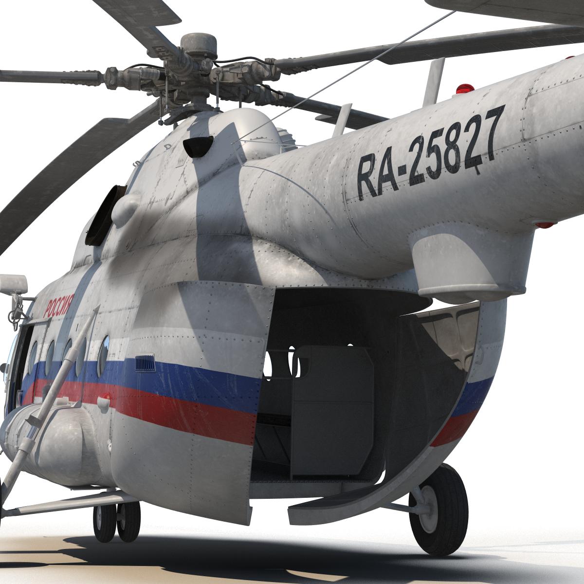 3D Mil Mi 8 Hip Russian Medium Transport Helicopter model