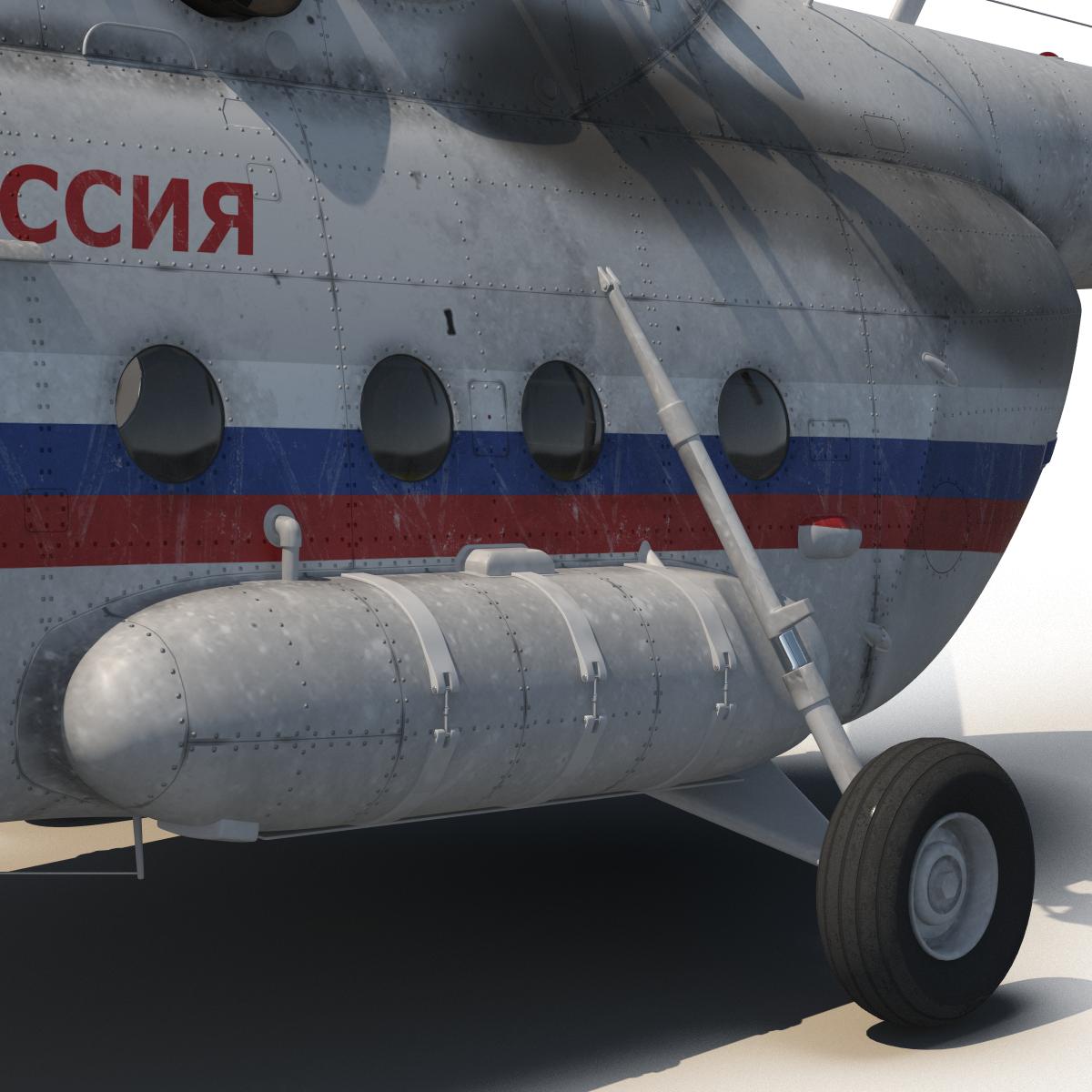 3D Mil Mi 8 Hip Russian Medium Transport Helicopter model