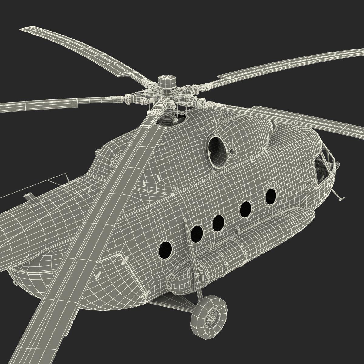 3D Mil Mi 8 Hip Russian Medium Transport Helicopter model