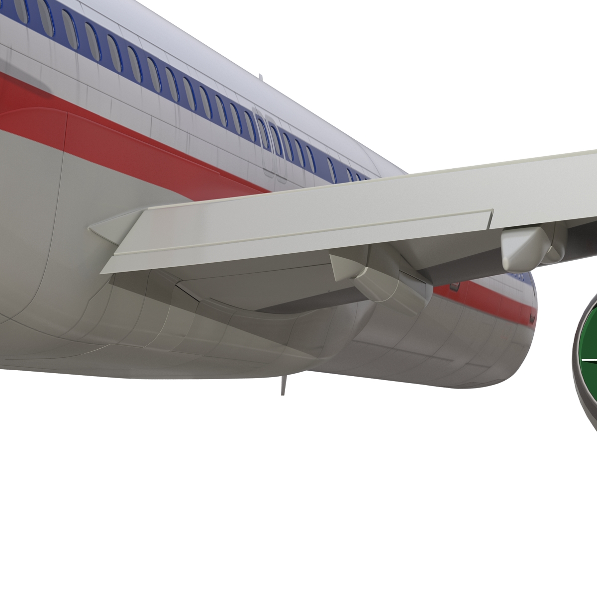 Boeing 757 300 American Airlines Rigged 3D model