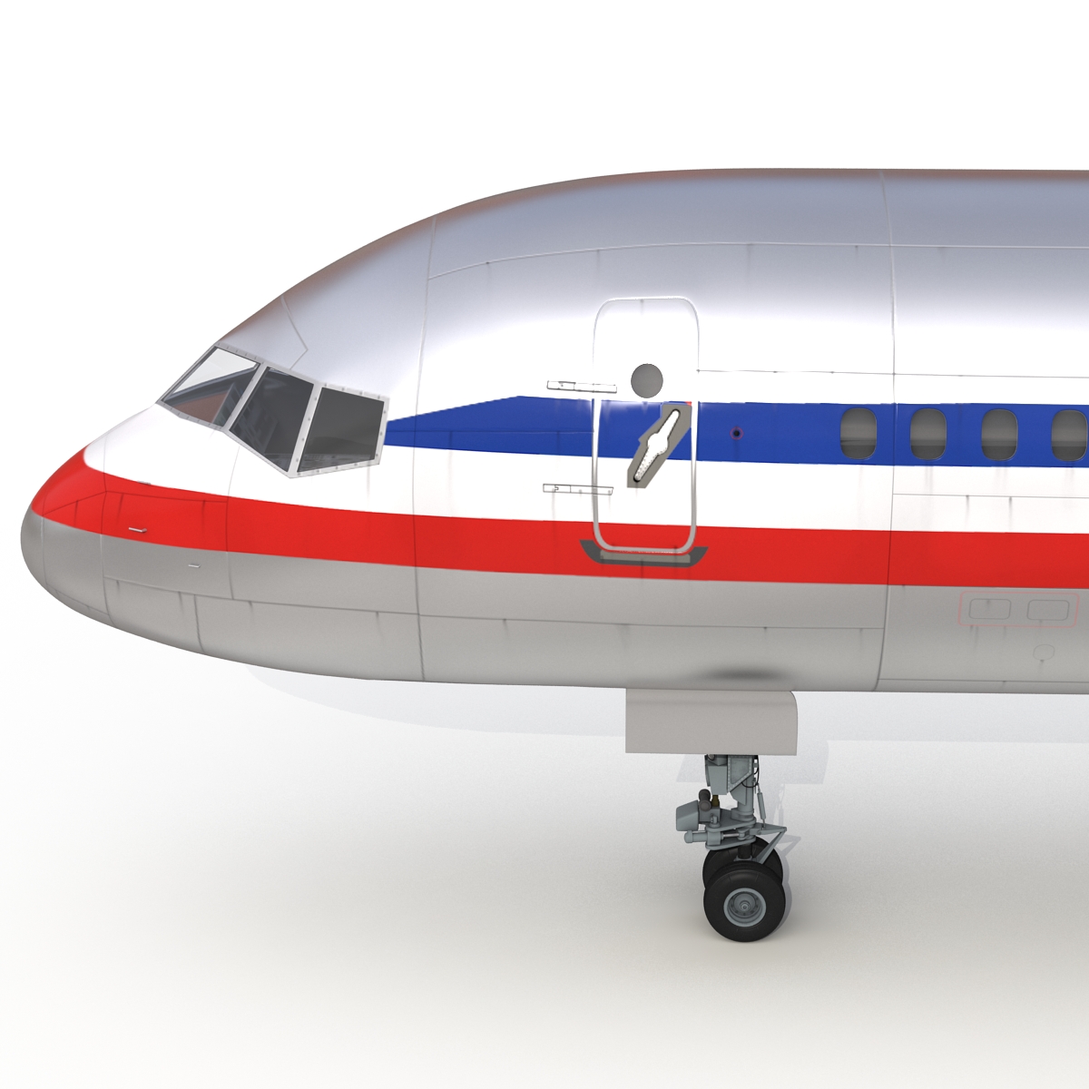 Boeing 757 300 American Airlines Rigged 3D model