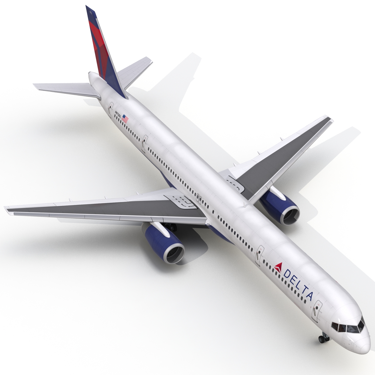 Boeing 757 300 Delta Air Lines Rigged 3D