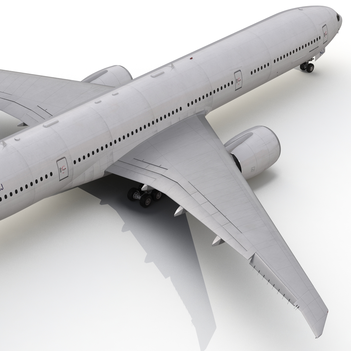 3D Boeing 777 8x Generic Rigged model