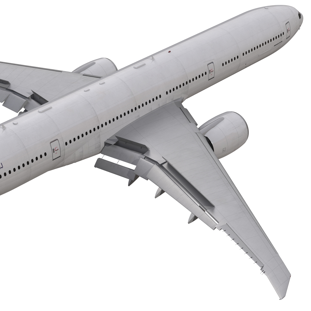 3D Boeing 777 8x Generic Rigged model