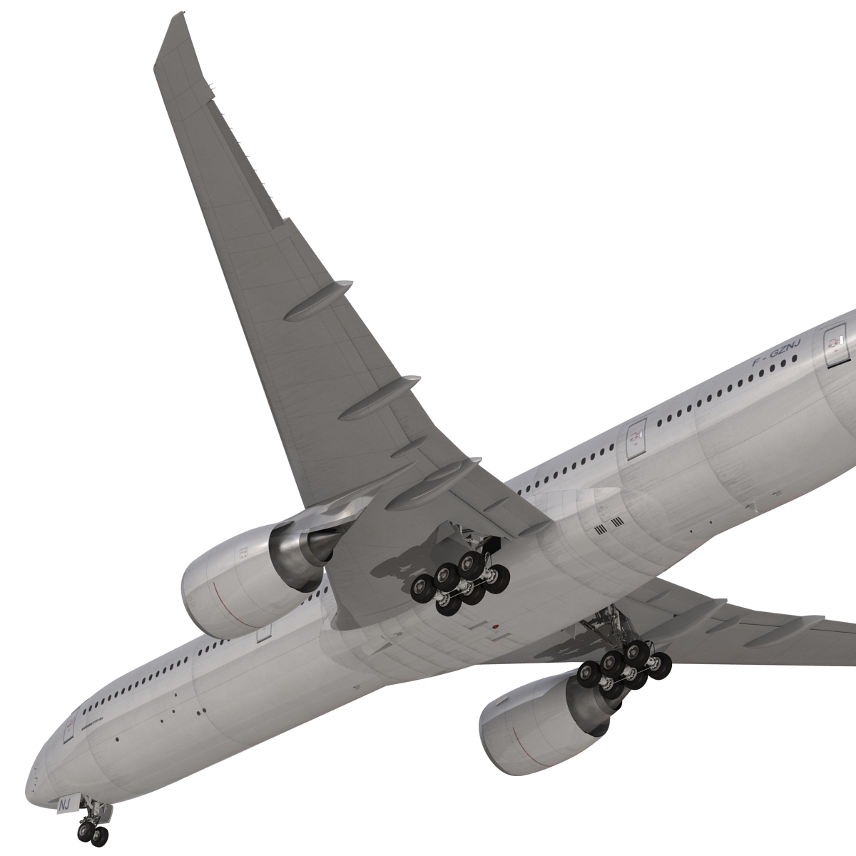 3D Boeing 777 8x Generic Rigged model