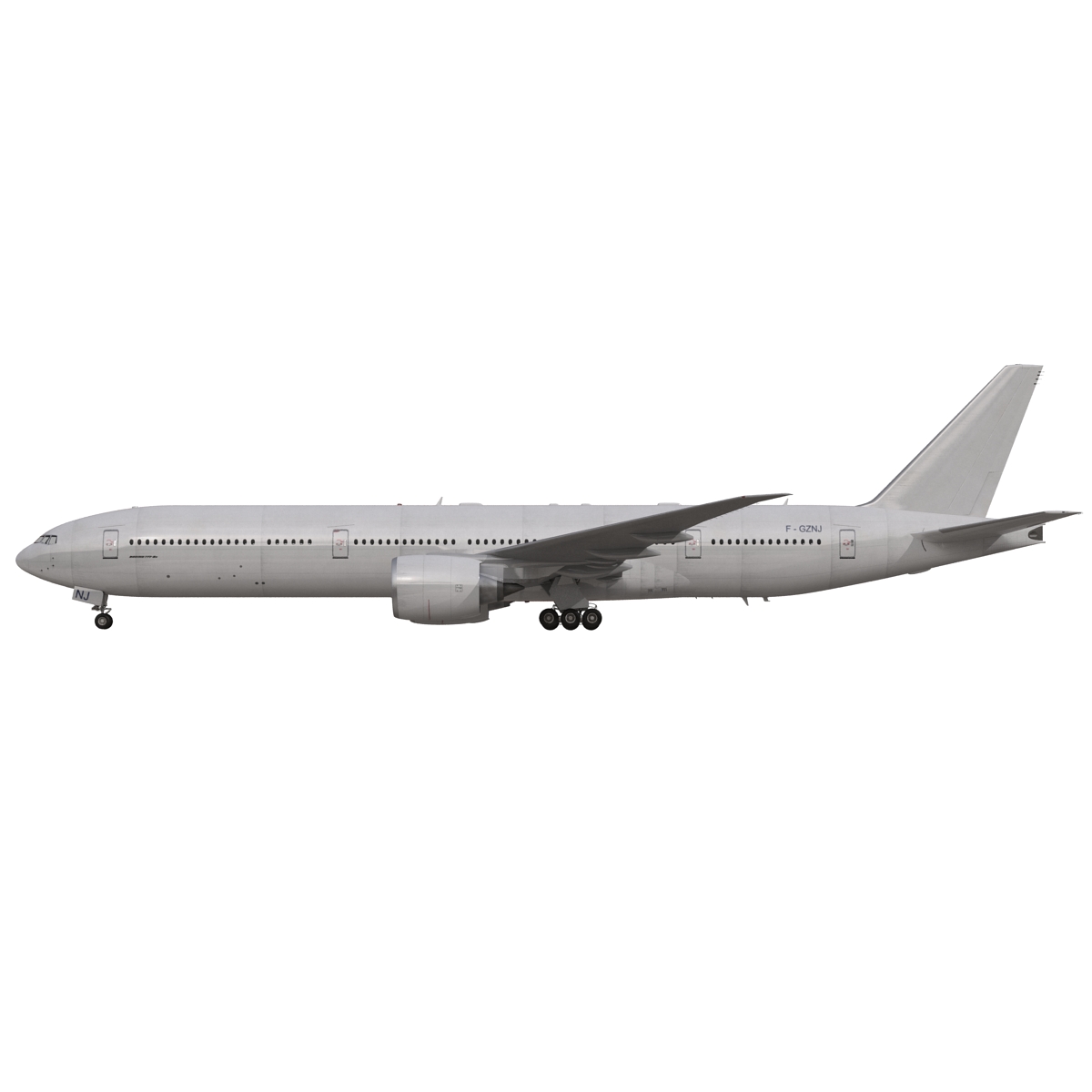 3D Boeing 777 8x Generic Rigged model