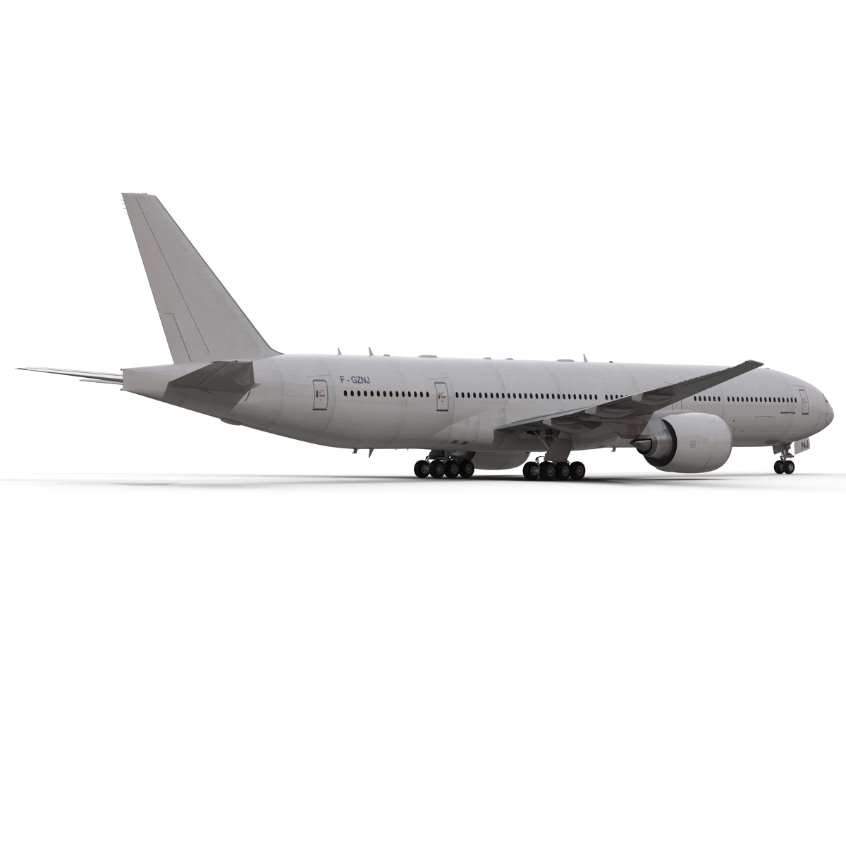 3D Boeing 777 8x Generic Rigged model