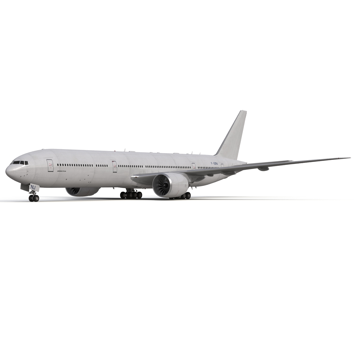 3D Boeing 777 8x Generic Rigged model