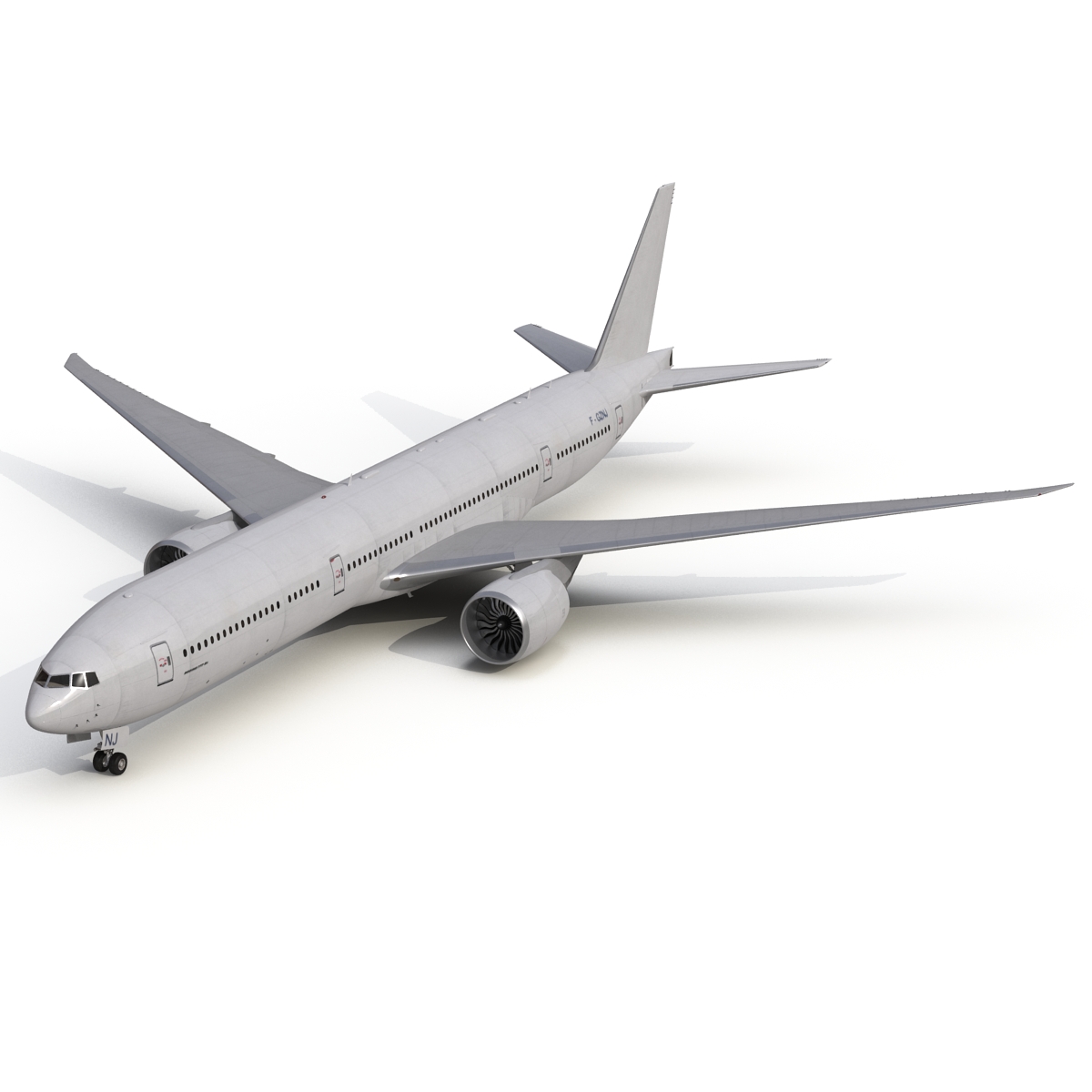 3D Boeing 777 8x Generic Rigged model