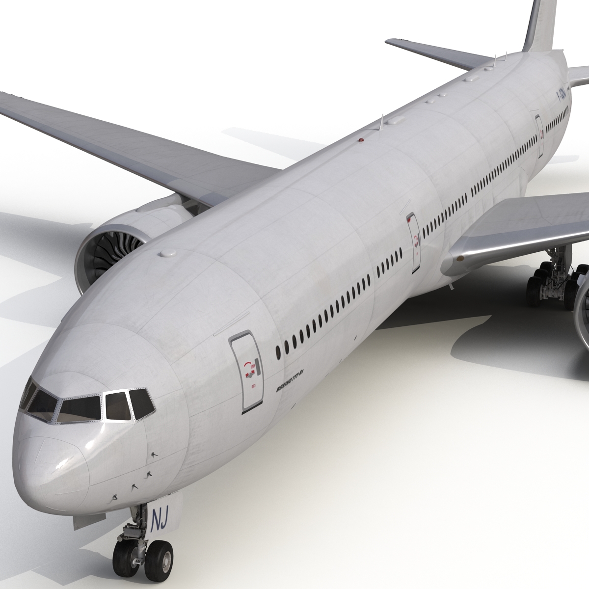 3D Boeing 777 8x Generic Rigged model