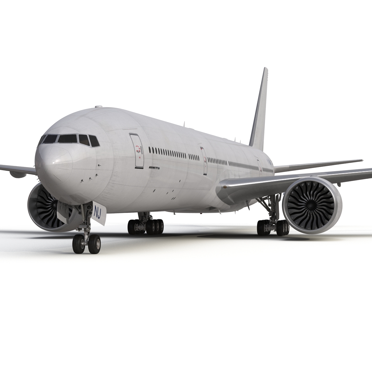 3D Boeing 777 8x Generic Rigged model