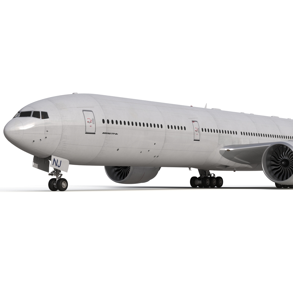 3D Boeing 777 8x Generic Rigged model