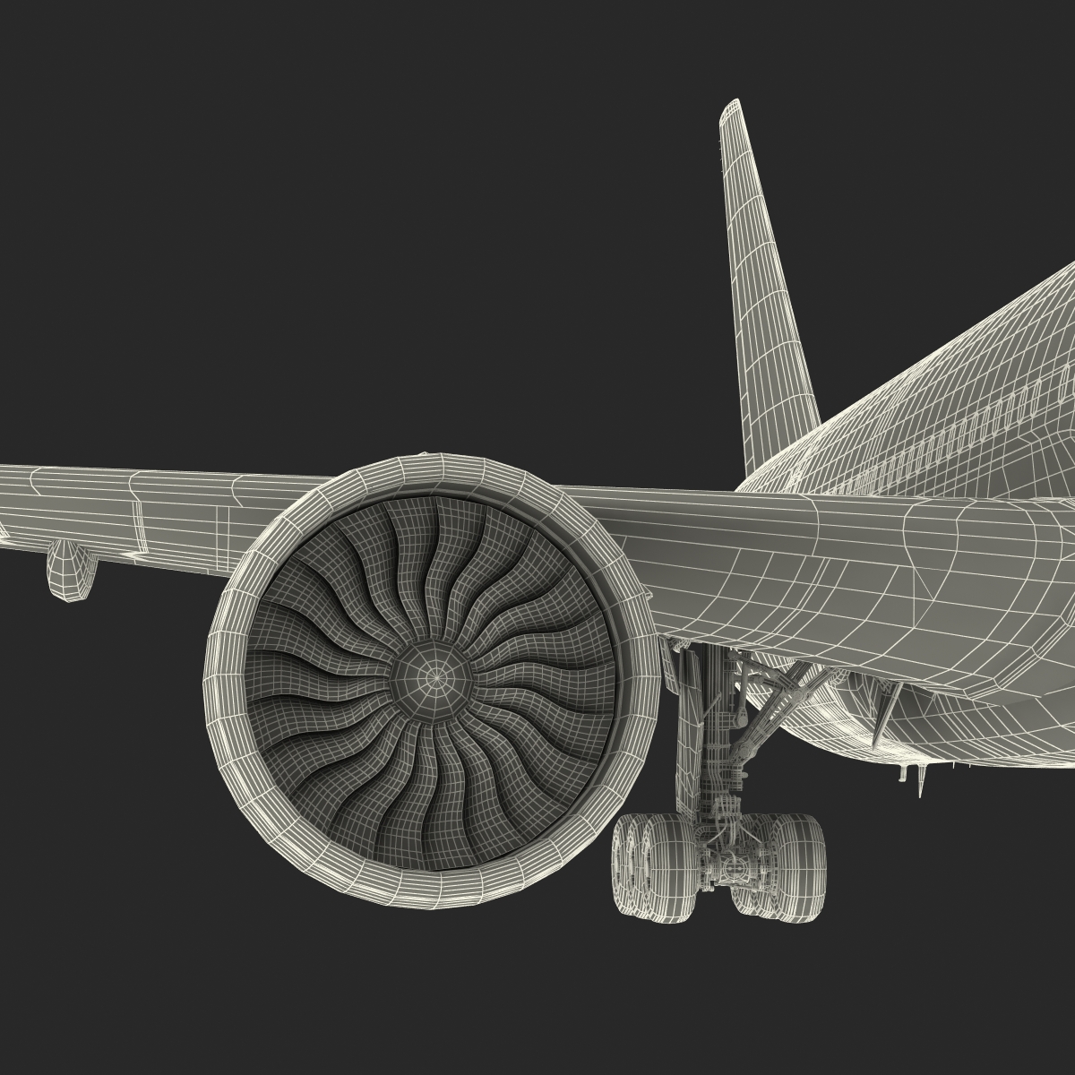 3D Boeing 777 8x Generic Rigged model