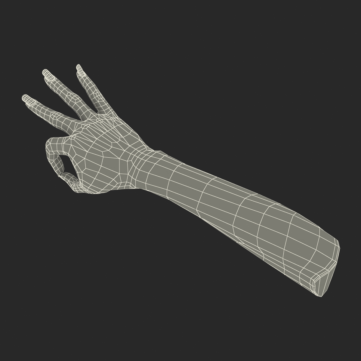 3D model Female Hand 3 Pose 4